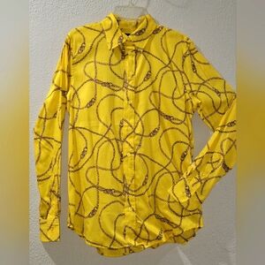 Lauren Ralph Lauren | S |Chain Print Shirt/Relaxed Fit Silk Shirt